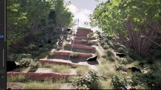 UE5.7 PCG曲线构建森林小径