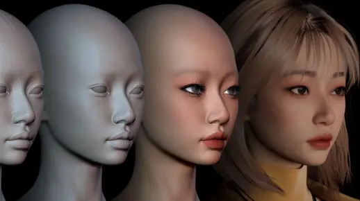 UE5数字人流程教学：韩式金发美型角色【英音中字】